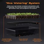 Patigrow 60-Cell Self-Watering Seed Starter Tray with Grow Light, Seed Starter Kit with 4.07” Humidity Dome, Indoor Seedling Starter Tray, Seed Starting Trays for Plant Germination, Seeds Growing