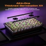Patigrow 60-Cell Self-Watering Seed Starter Tray with Grow Light, Seed Starter Kit with 4.07” Humidity Dome, Indoor Seedling Starter Tray, Seed Starting Trays for Plant Germination, Seeds Growing