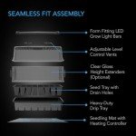AC Infinity Humidity Dome, Heavy-Duty Germination Kit with Waterproof Seedling Mat and Dimmable LED Grow Light Bars, Vented Height Extension Panels, for Indoor Gardening, Seed Starting, Plant Cloning