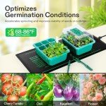 VIVOSUN 10"x 20.75" Seedling Heat Mat and Digital Thermostat Combo Set, UL & MET-Certified Warm Hydroponic Heating Pad for Germination, Indoor Gardening, Greenhouse