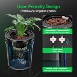 VIVOSUN DWC Hydroponics Grow System with Top Drip Kit, 5-Gallon Deep Water Culture, Recirculating Drip Garden System with Multi-Purpose Air Hose, Air Pump, and Air Stone (4 Buckets + Top Drip Kit)