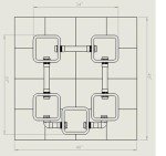 Recirculating Deep Water Culture RDWC Hydroponic Grow Kit System, 5 Gallon, 4 Site with Connected Reservoir