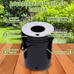 Hydroponic System, Growing System Kit 7 Bucket 5 Gallon Recirculating Deep Water Aquaculture, Hydroponic Growing Kit with Pump, Air Stone and Water Leveling Device for Indoor/Outdoor Leafy Vegetables