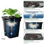 RDWC Hydroponics Grow System 6 Site + Reservoir, 7-Gallon Top Drip Recirculating Deep Water Culture Hydroponic Bucket System, Hydroponics Growing System Kit with Water Pump, Air Pump