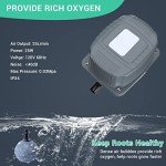 RDWC Top Feed Drip Hydroponics Systems 6 Buckets + Reservoir, Recirculating Deep Water Culture Hydroponic Bucket System, 5 Gallon Hydroponics Grow System Kit with Water Pump, Air Pump