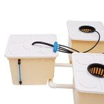 Silencear DWC Hydroponics Grow System, 2.91 Gallon 5 Buckets Deep Water Culture DWC Hydroponic Grow System Kit with 4W Pump, Clay Pebbles and Water Level Device, for Indoor/Outdoor