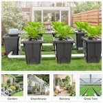 RDWC Hydroponics Grow System 6 Site + Reservoir, 7-Gallon Top Drip Recirculating Deep Water Culture Hydroponic Bucket System, Hydroponics Growing System Kit with Water Pump, Air Pump