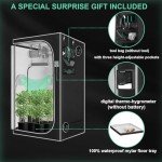 4x4 Indoor Grow Tent with Thermohygrometer & Organizer