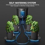 Spider Farmer 2025 Newest Gravity-Fed Self-Watering System No Power Needed, 4-Pack Auto Watering System with 13 Gallon Reservoir, 4Pcs Water Delivery Fabric Pot Base for Indoor Plants, Grow Tents