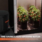 Spider Farmer 2025 Newest Gravity-Fed Self-Watering System No Power Needed, 4-Pack Auto Watering System with 13 Gallon Reservoir, 4Pcs Water Delivery Fabric Pot Base for Indoor Plants, Grow Tents