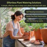 SmartiLiving Ollas (Set of 4) | 12oz Terracotta Plant Watering Globes - Self Watering Planter Insert - Automatic Plant Watering Devices | Vacation Watering Pots for Indoor & Outdoor Plants