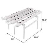 DreamJoy Hydroponic Grow Kit 36 Sites 4 Pipes Hydroponic Planting Equipment Ebb and Flow Deep Water Culture Balcony Garden System Vegetable Tool Grow Kit
