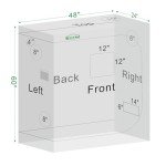 Indoor Hydroponic Grow Tent 48"x24"x60" with Window