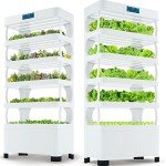 Nutraponics Hydroponics System for Herbs, Fruits, & Vegetables – Hydroponic Growing System with Automated LED Grow Lights – Vertical Farming for Indoor Tower Garden (72 Planters and 82 Seeding Sites)