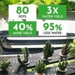 Nutraponics Hydroponics System for Herbs, Fruits, & Vegetables – Hydroponic Growing System with Automated LED Grow Lights – Vertical Farming for Indoor Tower Garden (72 Planters and 82 Seeding Sites)