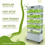 Nutraponics Hydroponics System for Herbs, Fruits, & Vegetables – Hydroponic Growing System with Automated LED Grow Lights – Vertical Farming for Indoor Tower Garden (72 Planters and 82 Seeding Sites)