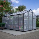6x12 FT Polycarbonate Greenhouse, Upgraded Green House with Double Flush Door, Heavy Duty Green Houses with Rain Gutter and Ventilation Window, Walk-in Large Winter Greenhouse for Backyard, Black