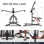 Sunny Health & Fitness Multifunctional All in One Pully Cable Home Gym – Complete Functional Trainer Compact Workout System SF-HG92401