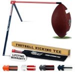 True Strike Pro Football Kicking Tee - Ultimate Football Tee Compatible with All Ball Sizes, Bonus Goal Kicking Tracker, Field Goal Football Holder
