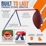 True Strike Pro Football Kicking Tee - Ultimate Football Tee Compatible with All Ball Sizes, Bonus Goal Kicking Tracker, Field Goal Football Holder