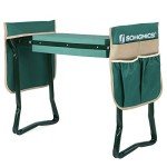 SONGMICS Garden Kneeler and Seat, Multifunctional Garden Kneeling Bench, Gardening Gifts for Women Men, Folding Gardening Stool, with 2 Tool Bags, 6-Inch Wide Kneeling Pad, Dark Green UGGK50L