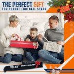 True Strike Pro Football Kicking Tee - Ultimate Football Tee Compatible with All Ball Sizes, Bonus Goal Kicking Tracker, Field Goal Football Holder