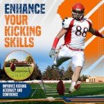 True Strike Pro Football Kicking Tee - Ultimate Football Tee Compatible with All Ball Sizes, Bonus Goal Kicking Tracker, Field Goal Football Holder