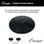 Champion Sports Rubber Practice Discus, 1.6 kg , Black
