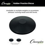 Champion Sports Rubber Practice Discus, 1.6 kg , Black