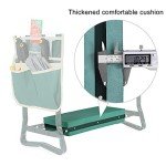 SONGMICS Garden Kneeler and Seat, Multifunctional Garden Kneeling Bench, Gardening Gifts for Women Men, Folding Gardening Stool, with 2 Tool Bags, 6-Inch Wide Kneeling Pad, Dark Green UGGK50L