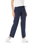 Amazon Essentials Women's Linen Blend Drawstring Relaxed Fit Wide Leg Pant (Available in Plus Size), Navy, X-Large