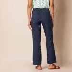 Amazon Essentials Women's Linen Blend Drawstring Relaxed Fit Wide Leg Pant (Available in Plus Size), Navy, X-Large