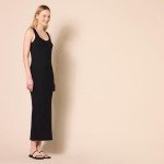 Amazon Essentials Women's Supersoft Terry Racerback Maxi Dress (Previously Daily Ritual), Black, Large