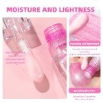 BANGFENG Magic Color Changing Moisturizing Lip Glow Oil Plumping Glimmer Glow Lipstick, Hydrating Lip Gloss Lip Balm Transparent Lip Care, Long Lasting Moisturizing Non-sticky Fresh Texture Lip Oil