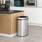 13 Gallon Touch-Free Kitchen Trash Can with Lid