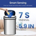13 Gallon Touch-Free Kitchen Trash Can with Lid