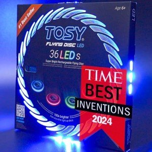 TOSY LED Flying Disc - Bright, Rechargeable Fun