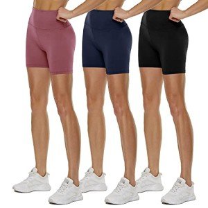High Waisted Biker Shorts for Women - 3 Pack