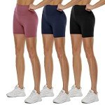 High Waisted Biker Shorts for Women - 3 Pack