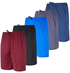 5 Pack Men’s Quick-Dry Athletic Shorts
