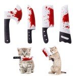 4Pcs Catnip Knife-Shaped Crinkle Toys for Kittens