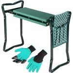 Garden Kneeler and Stool with Tool Pouch