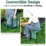 Garden Kneeler and Stool with Tool Pouch