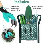 Garden Kneeler and Stool with Tool Pouch