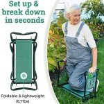 Garden Kneeler and Stool with Tool Pouch