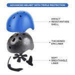 Blue Adjustable Kids Bike Helmet & Knee Pads Set