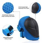 Blue Adjustable Kids Bike Helmet & Knee Pads Set