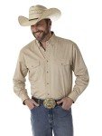 Wrangler Men's Tan Basic Shirt - Painted Desert