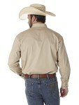 Wrangler Men's Tan Basic Shirt - Painted Desert