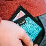 Cyan Minimalist Sailcloth Card Holder Wallet